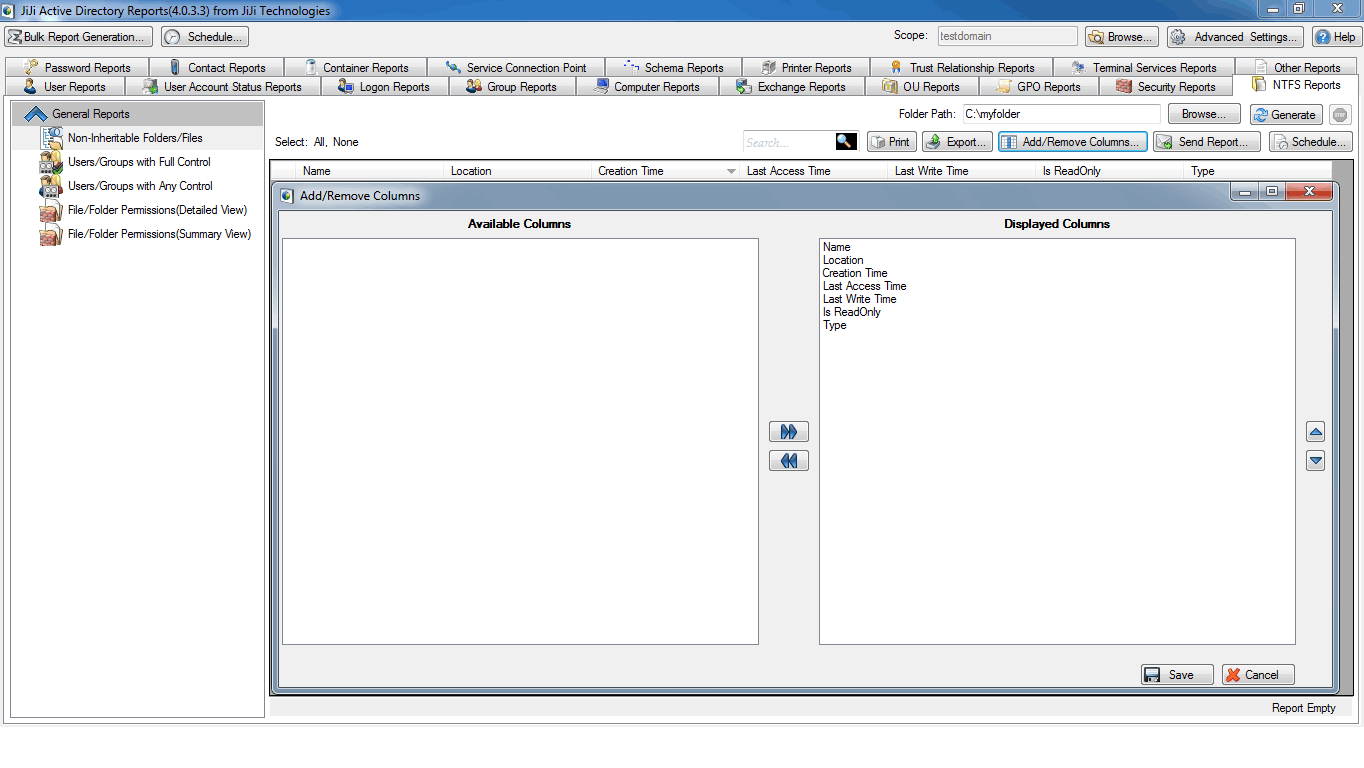 Active Directory Non-Inheritable Folders/Files